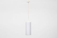 Bega Mid-Century 'Limburg' Milk Glass Cylinder Pendant Lamp, Germany