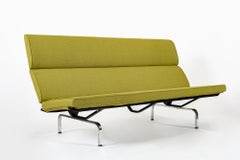 Divano verde lime di metà secolo Compact di Eames per Herman Miller, anni '70
