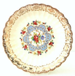 Mid-Century Limoges USA Ceramic and Gold Gilt Dinnerware "Lyric" Set of 25