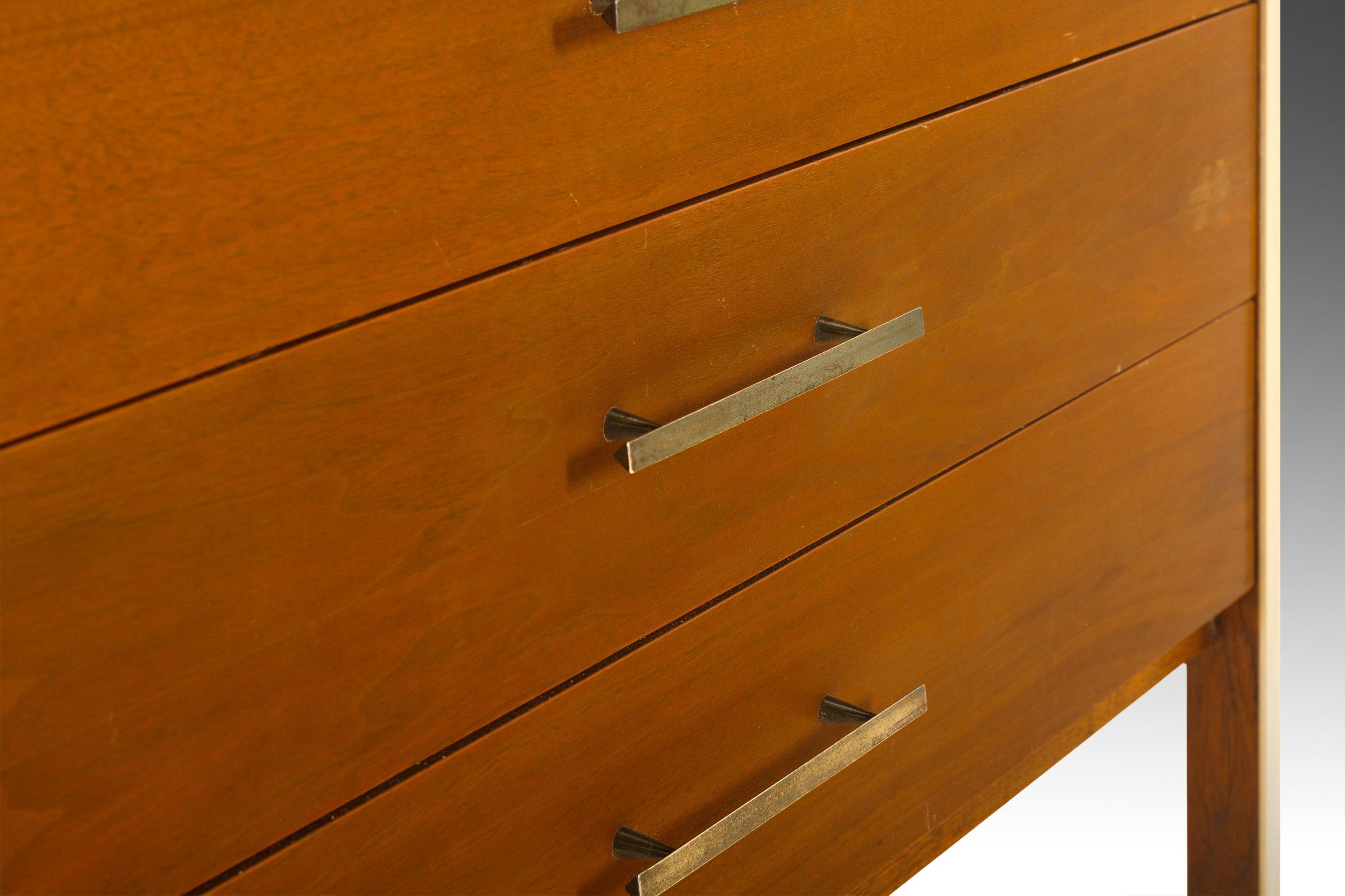 Walnut Mid-Century Linear Group Chest of Drawers by Paul McCobb for Calvin Furniture For Sale