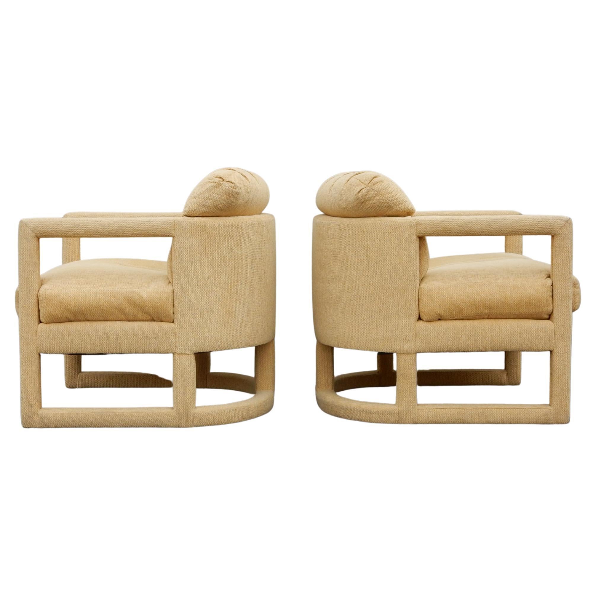 Mid Century Linear Parsons Lounge Chairs 4