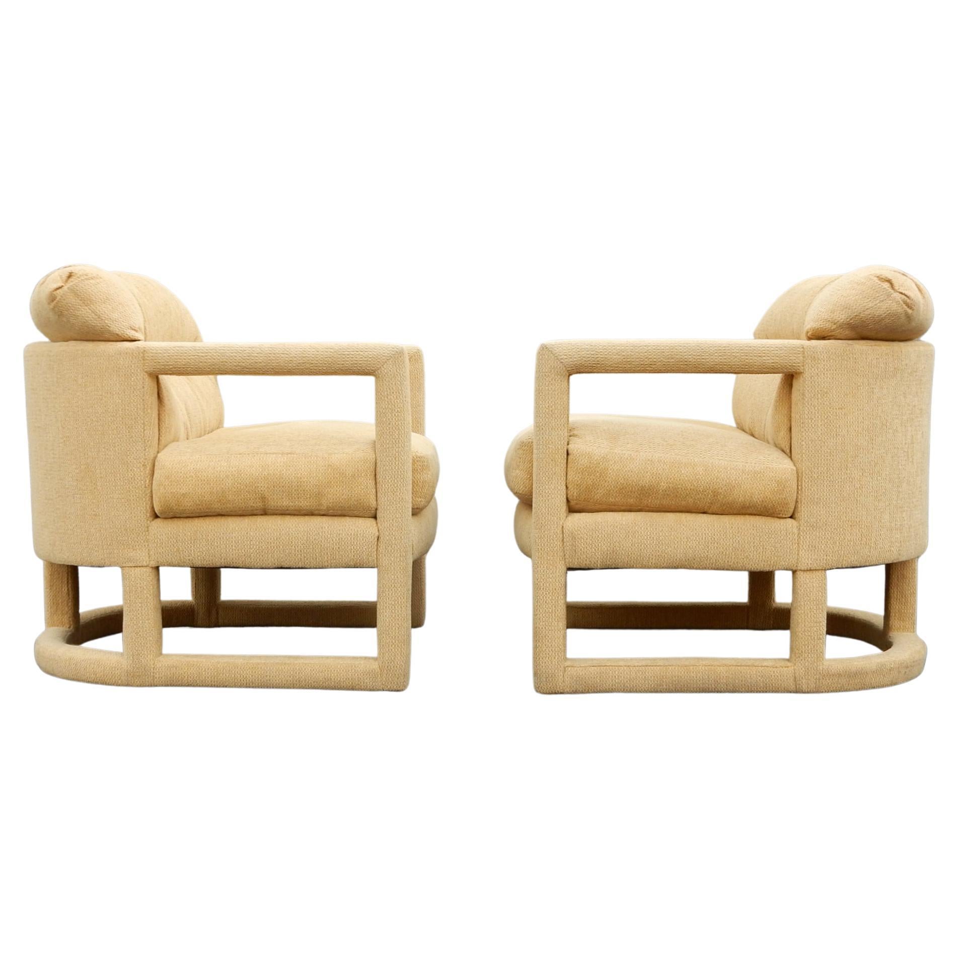 Mid Century Linear Parsons Lounge Chairs 5