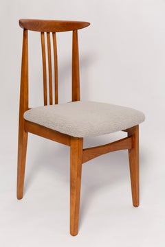 Mid-Century Linen Boucle Chair, Designed by M. Zielinski, Europe, 1960s