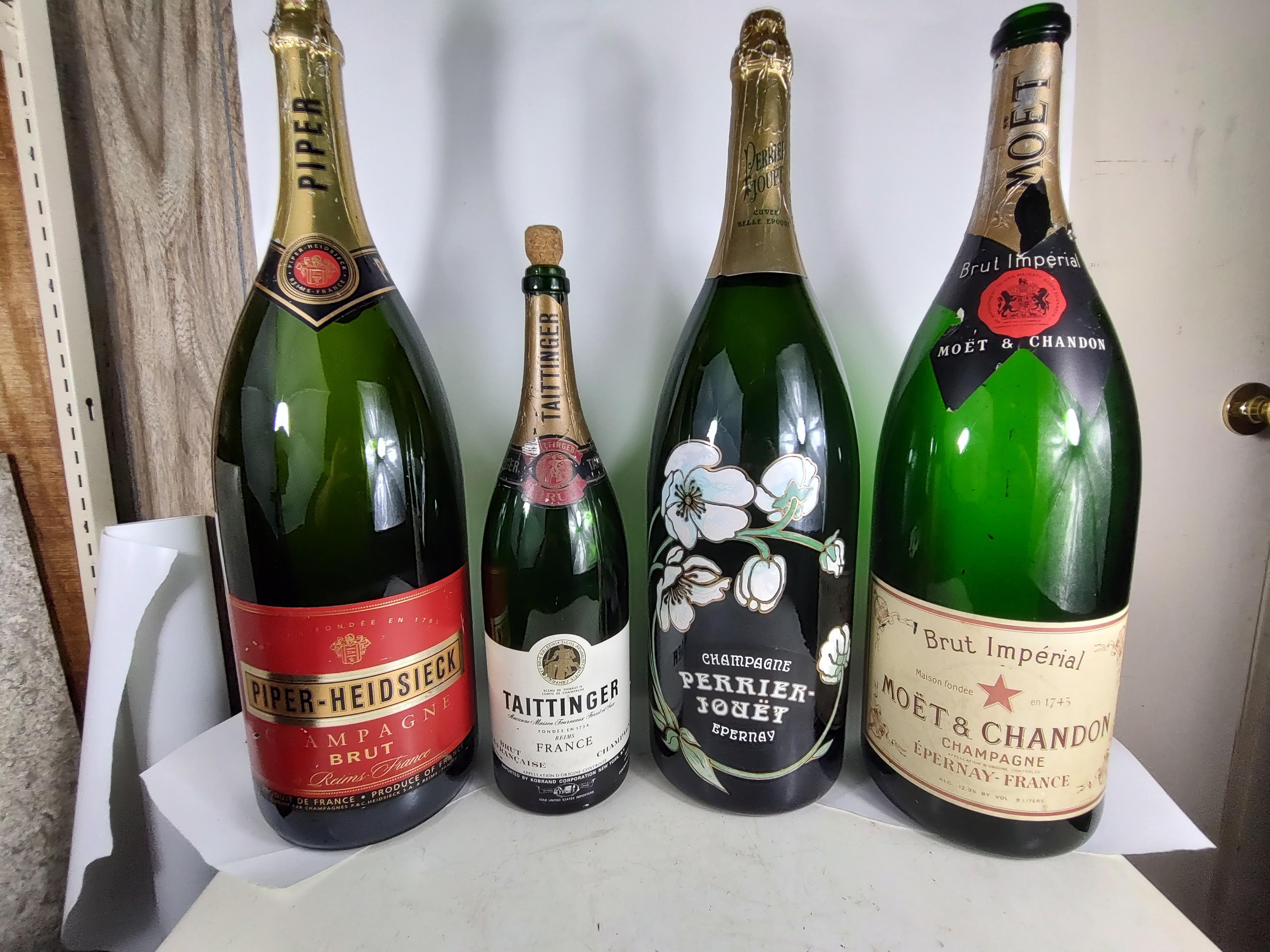 Mid Century Liquor Champagne Store Display Bottles C1960 For Sale 2
