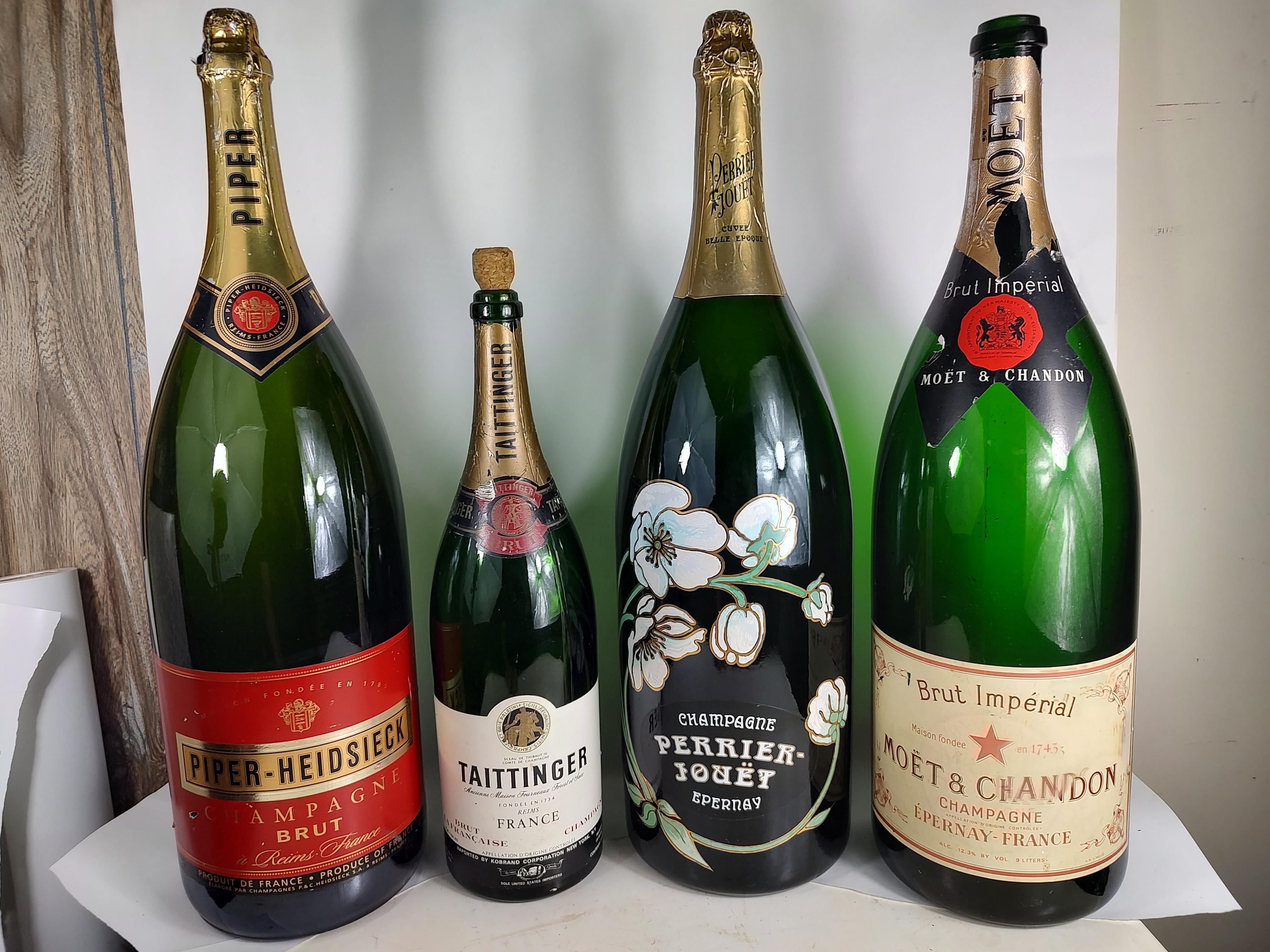 Mid Century Liquor Champagne Store Display Bottles C1960 For Sale 3