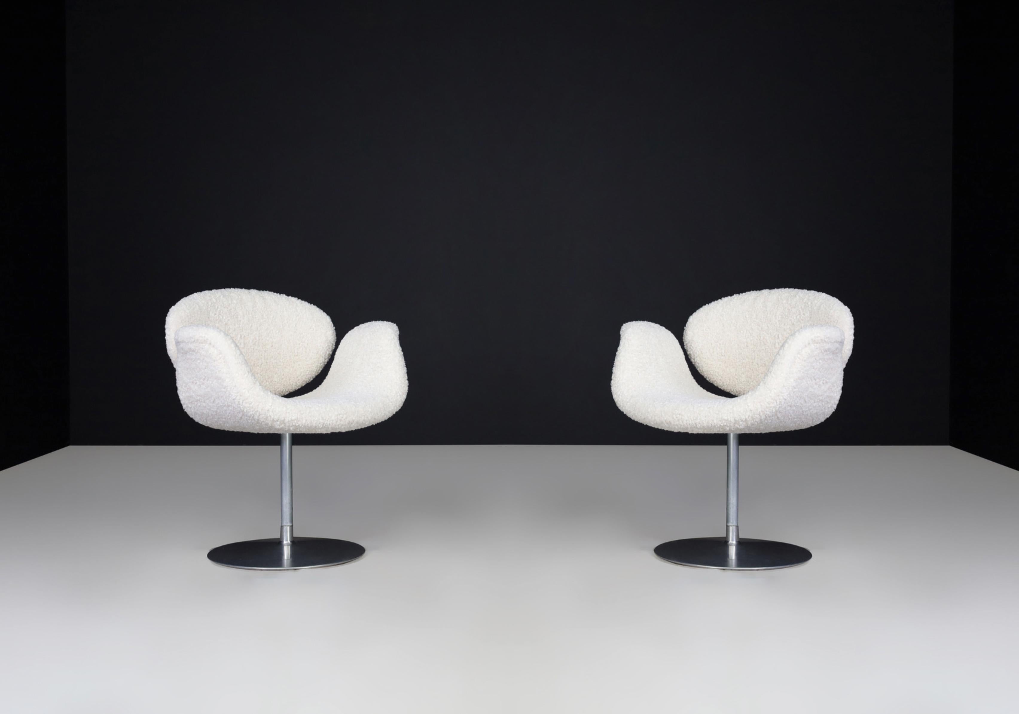 Mid-Century Little Tulip Armchairs in Bouclé by Pierre Paulin for Artifort, The Netherlands 1980s

The Little Tulip chair is a classic piece of furniture designed by Pierre Paulin for Artifort in the Netherlands in 1965. The chair features a