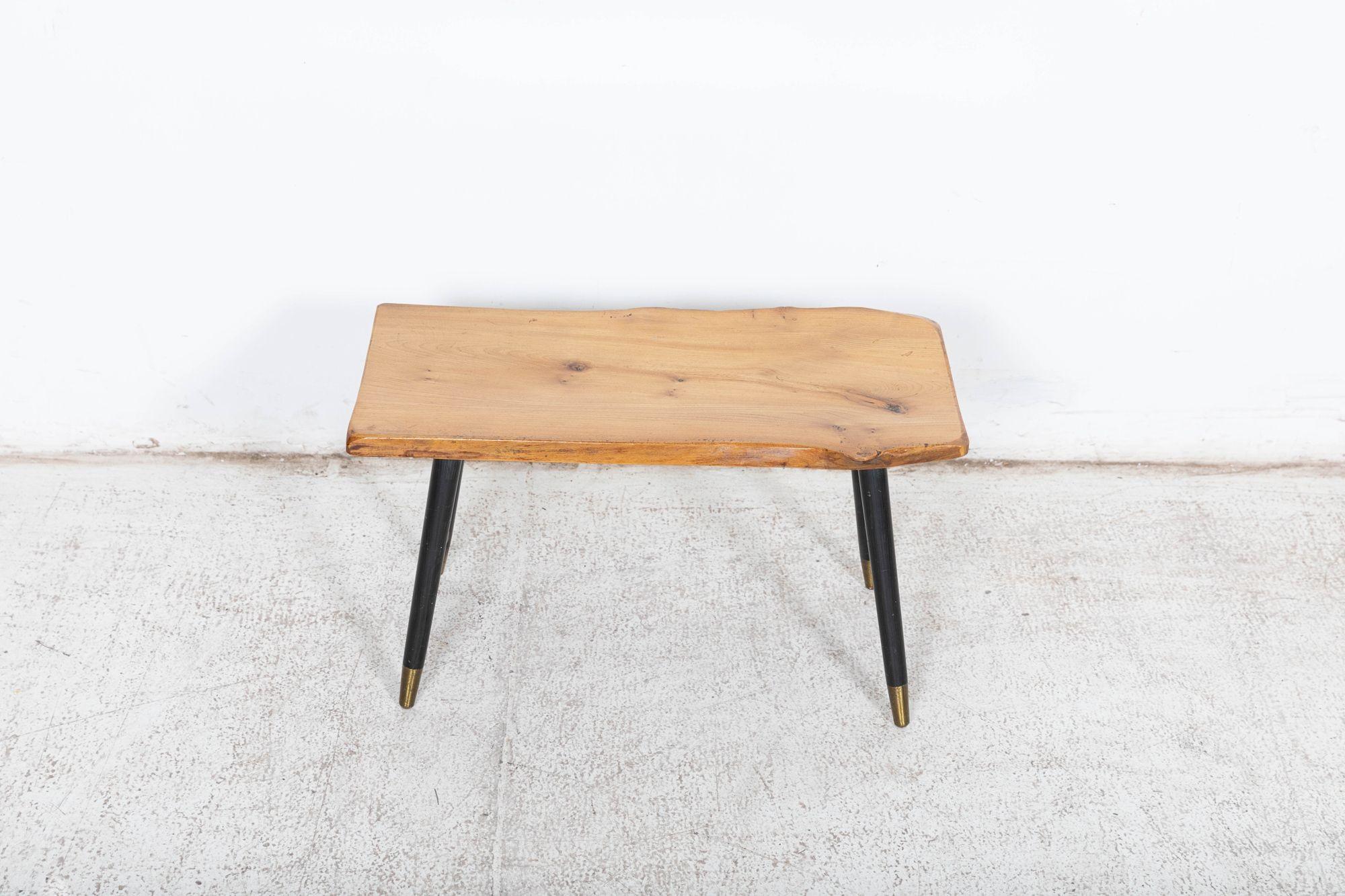 Mid Century Live Edge Teak Coffee Table For Sale 8