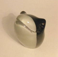 Midcentury Livio Seguso Murano Art Glass Gray Frog Sculpture