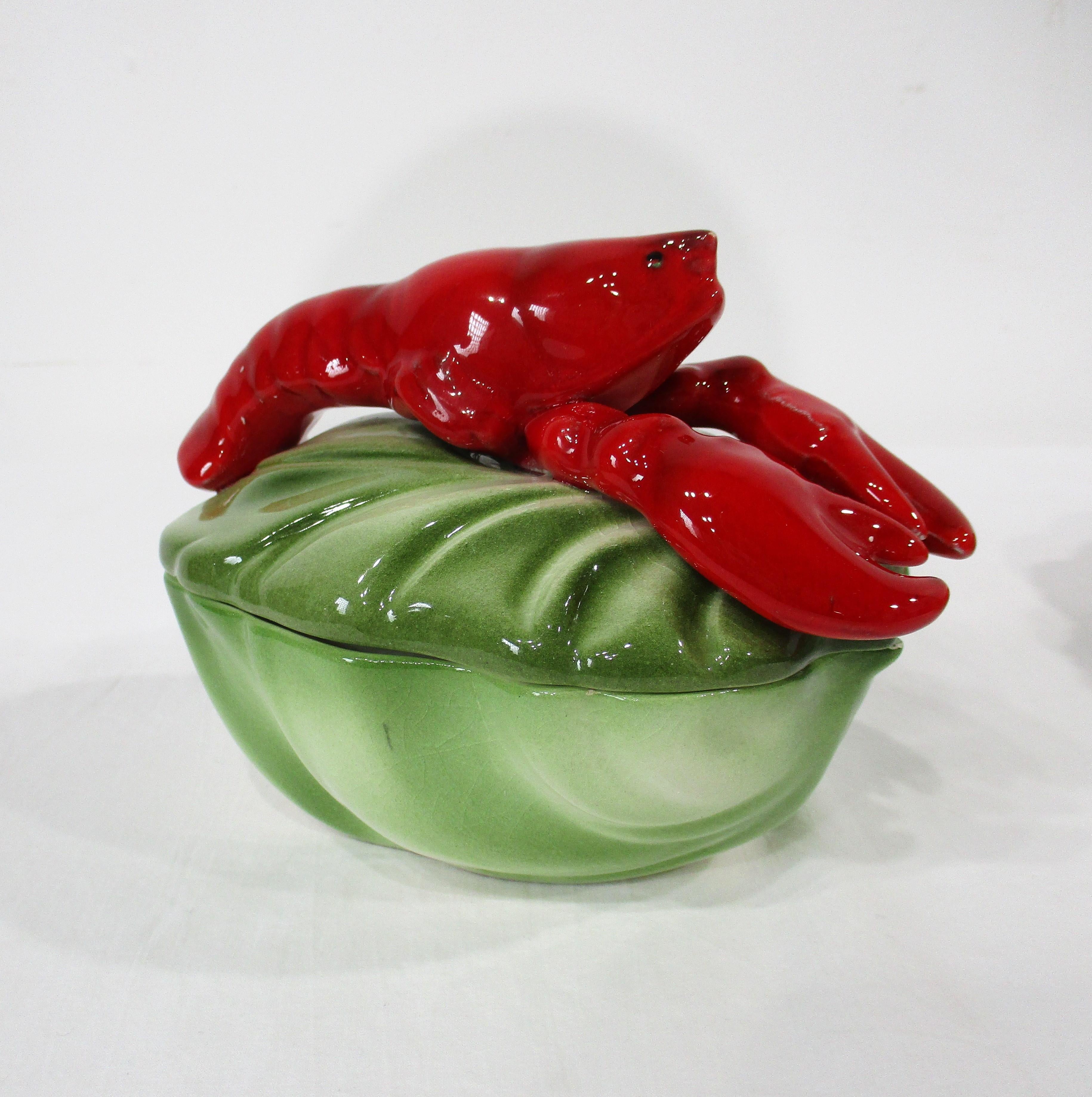 Céramique Bols à sauce pour fruits de mer à homard Brad Keeler des années 1950  California Pottery en vente