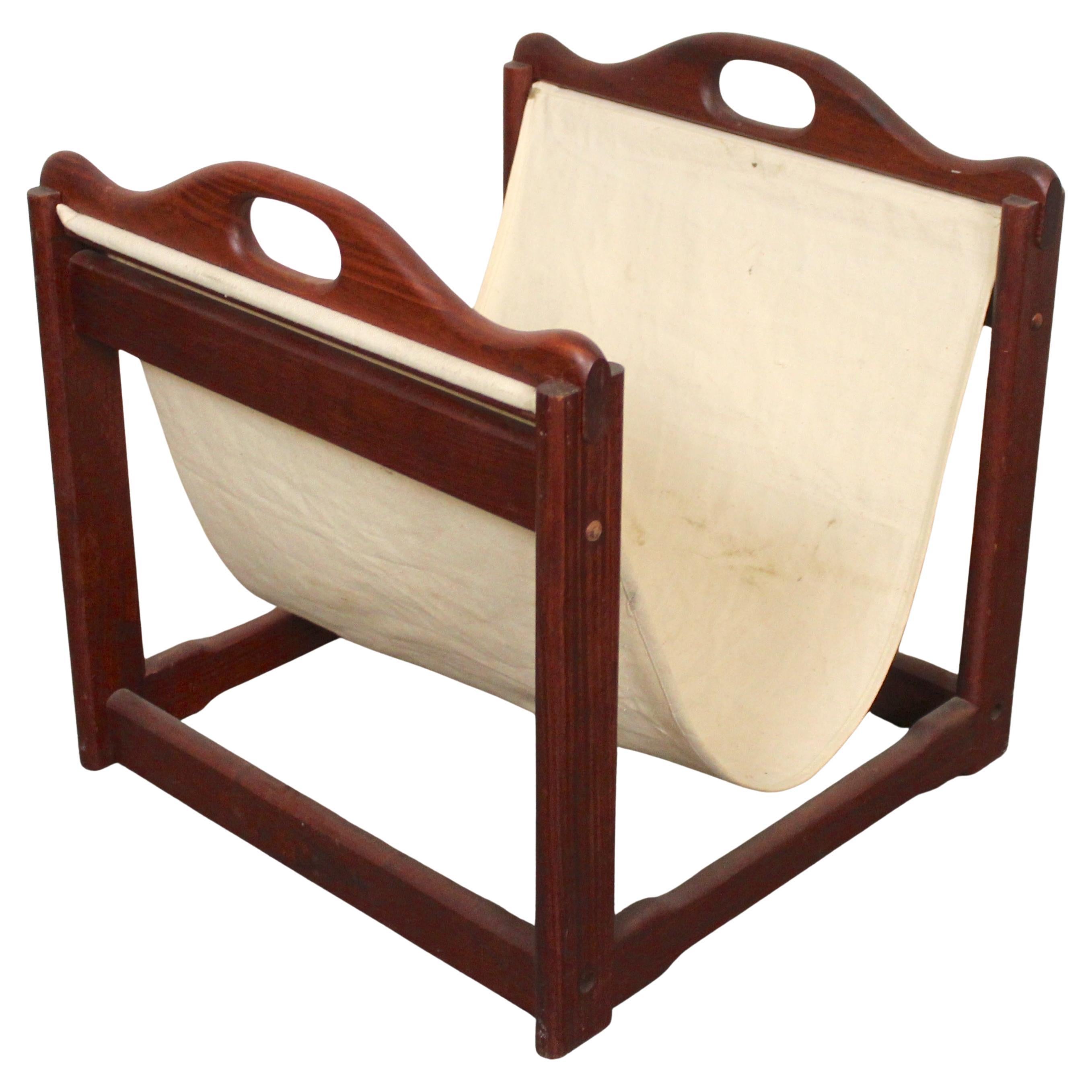 Mid-Century Log Holder / Magazine Rack