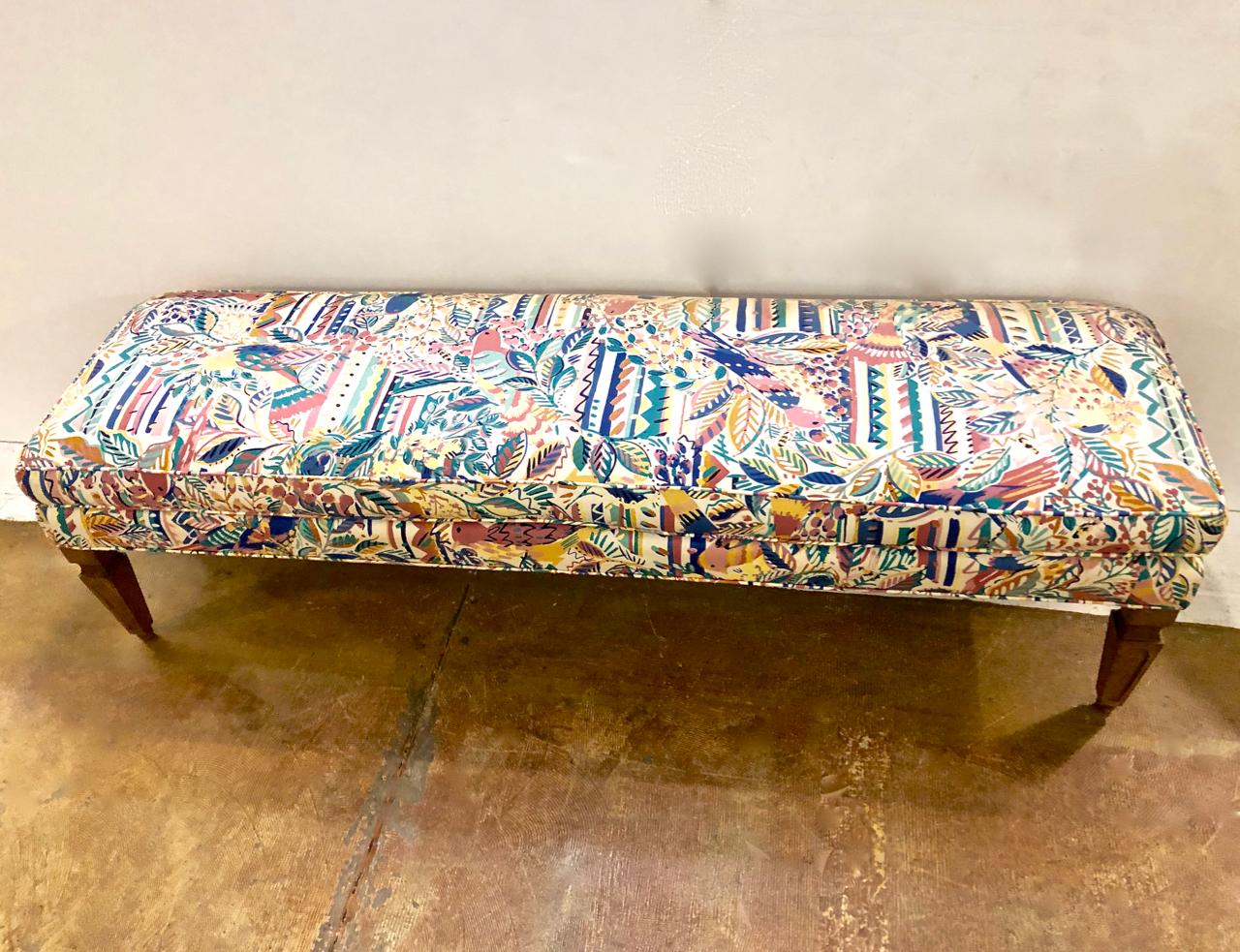 Mid-Century Long Bench In Good Condition In Pasadena, CA