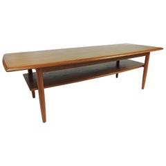 Midcentury Long Danish Coffee Table, 1960s