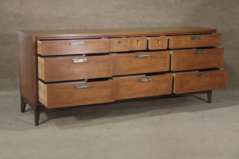 strapless open back dress Mid-Century Modern 9-Drawer Dresser by Red Lion, c.1950'  Vintage Supply