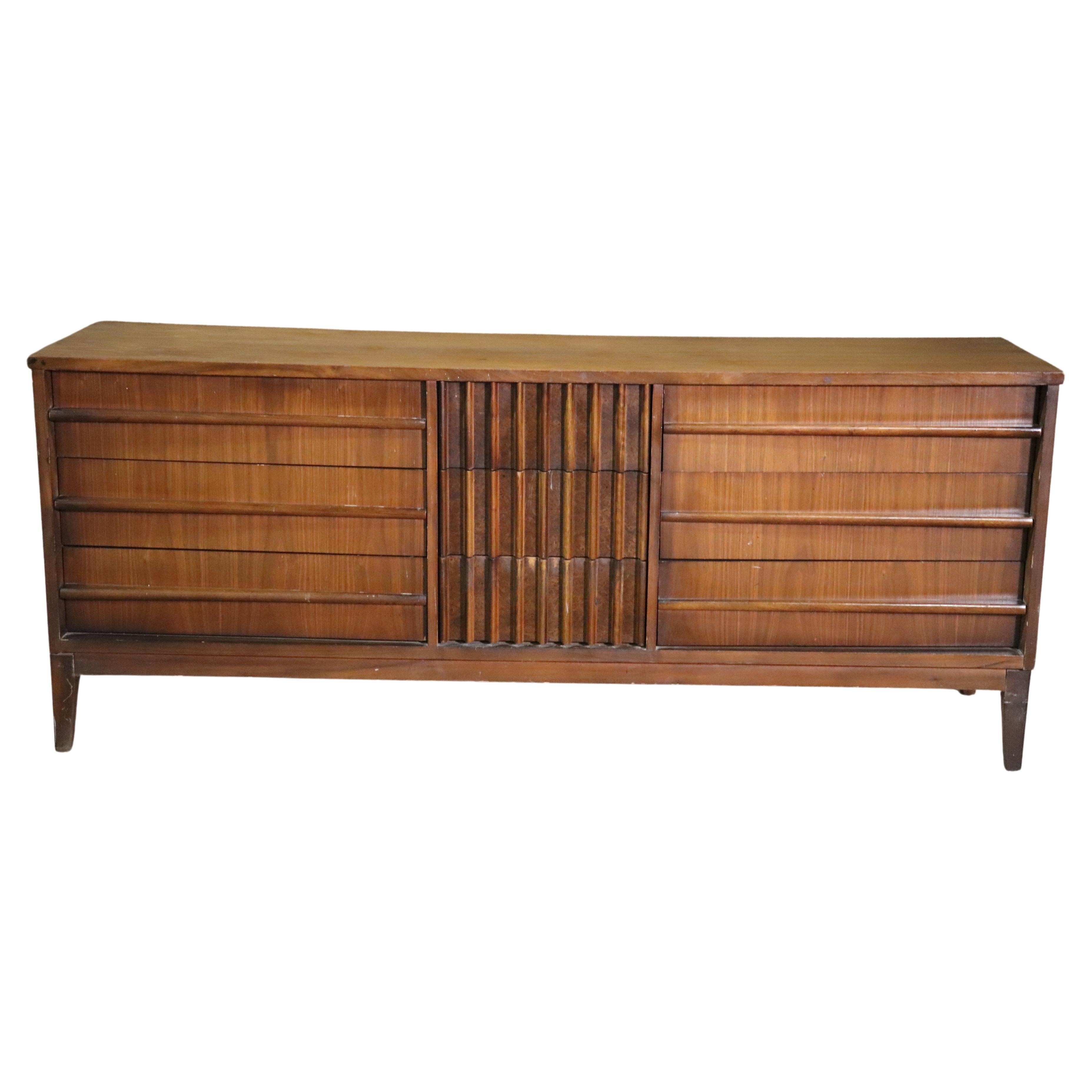 Mid-Century Long Dresser For Sale