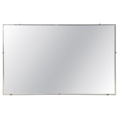 Mid Century Long Rectangular Mirror with Beveled Edge