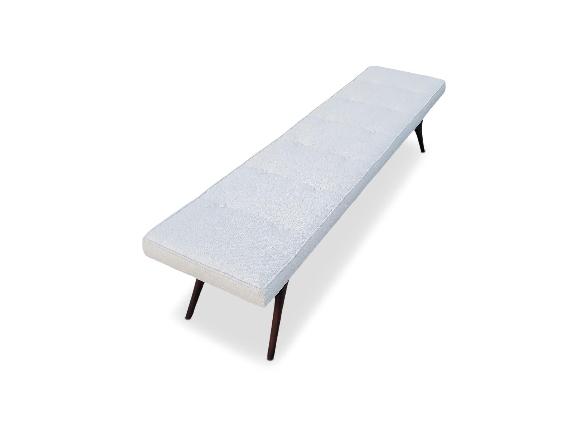 20th Century Mid Century Long Sculpted Bench For Sale