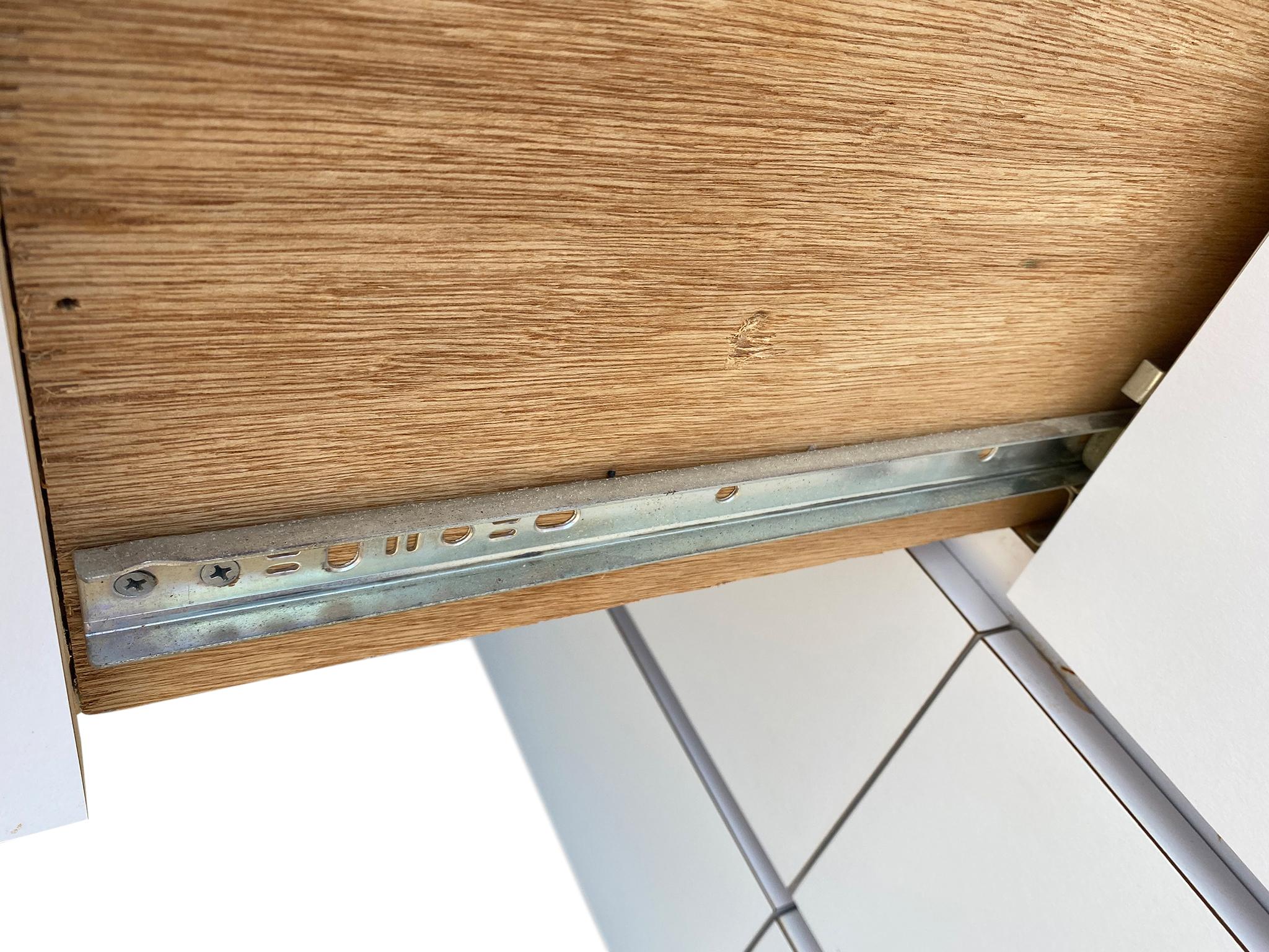 Midcentury Long White Laminate Plywood Custom 12-Drawer Dresser Credenza 3