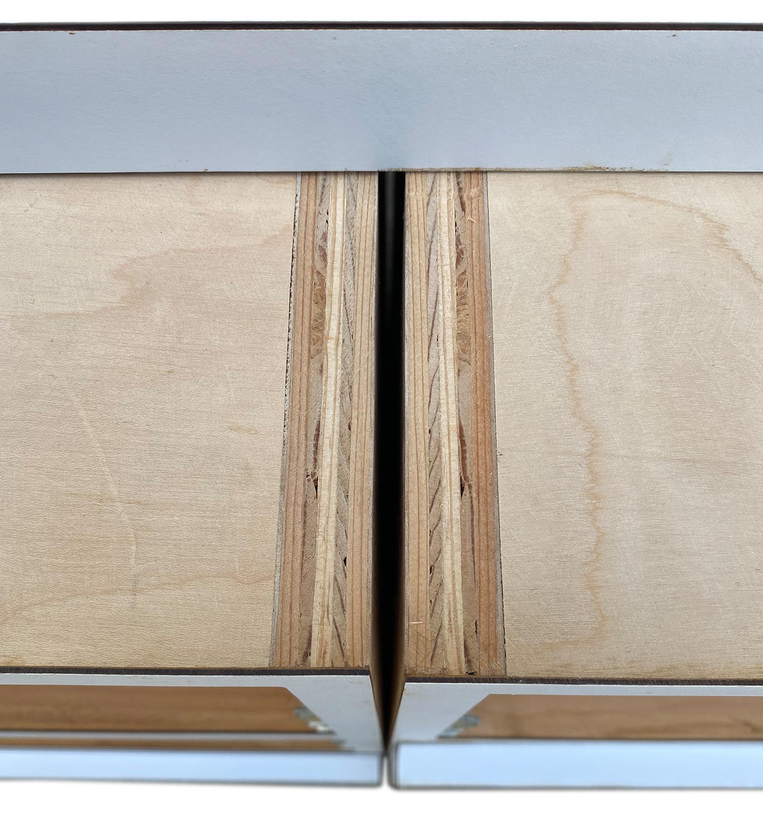 Midcentury Long White Laminate Plywood Custom 12-Drawer Dresser Credenza 4