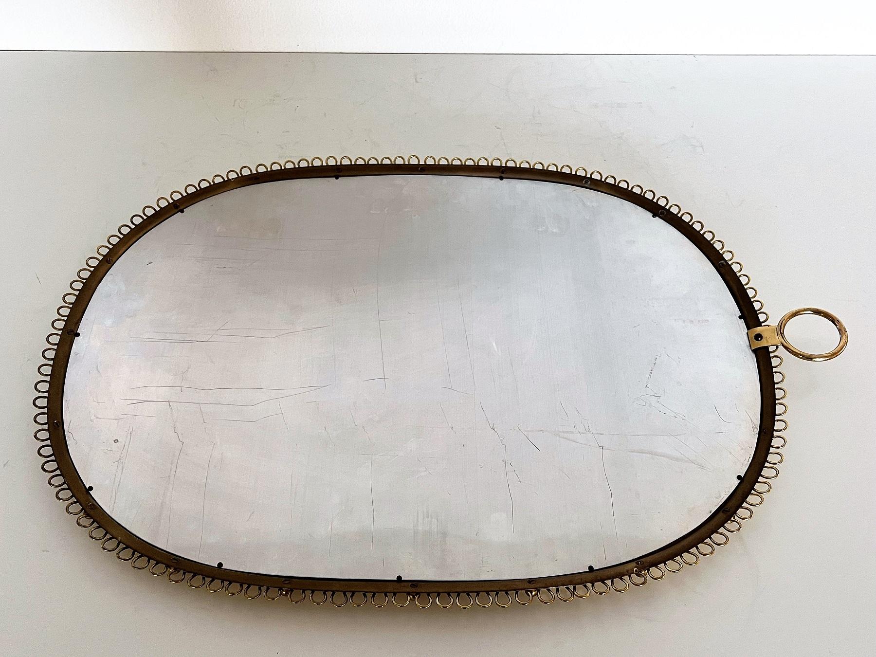 Midcentury Loop Wall Mirror in Brass by Josef Frank for Svenskt Tenn, 1960s 7