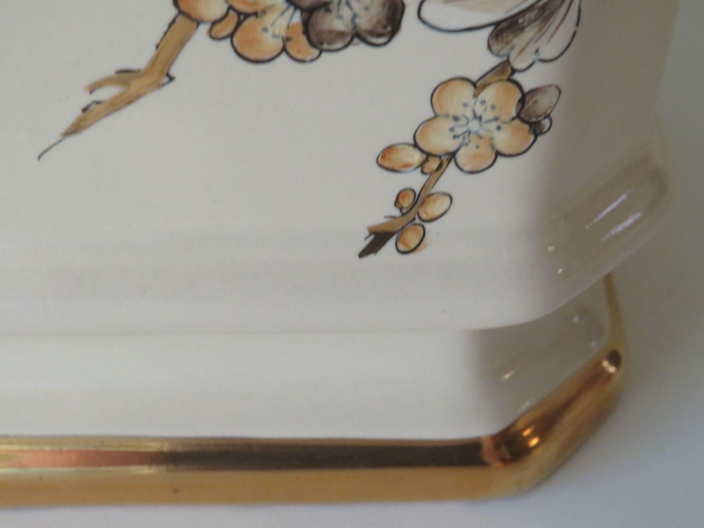 Mid-Century-Tischlampe aus cremefarbener und goldfarbener glasierter Keramik, Louis Drimmer  im Zustand „Gut“ im Angebot in Herentals, BE