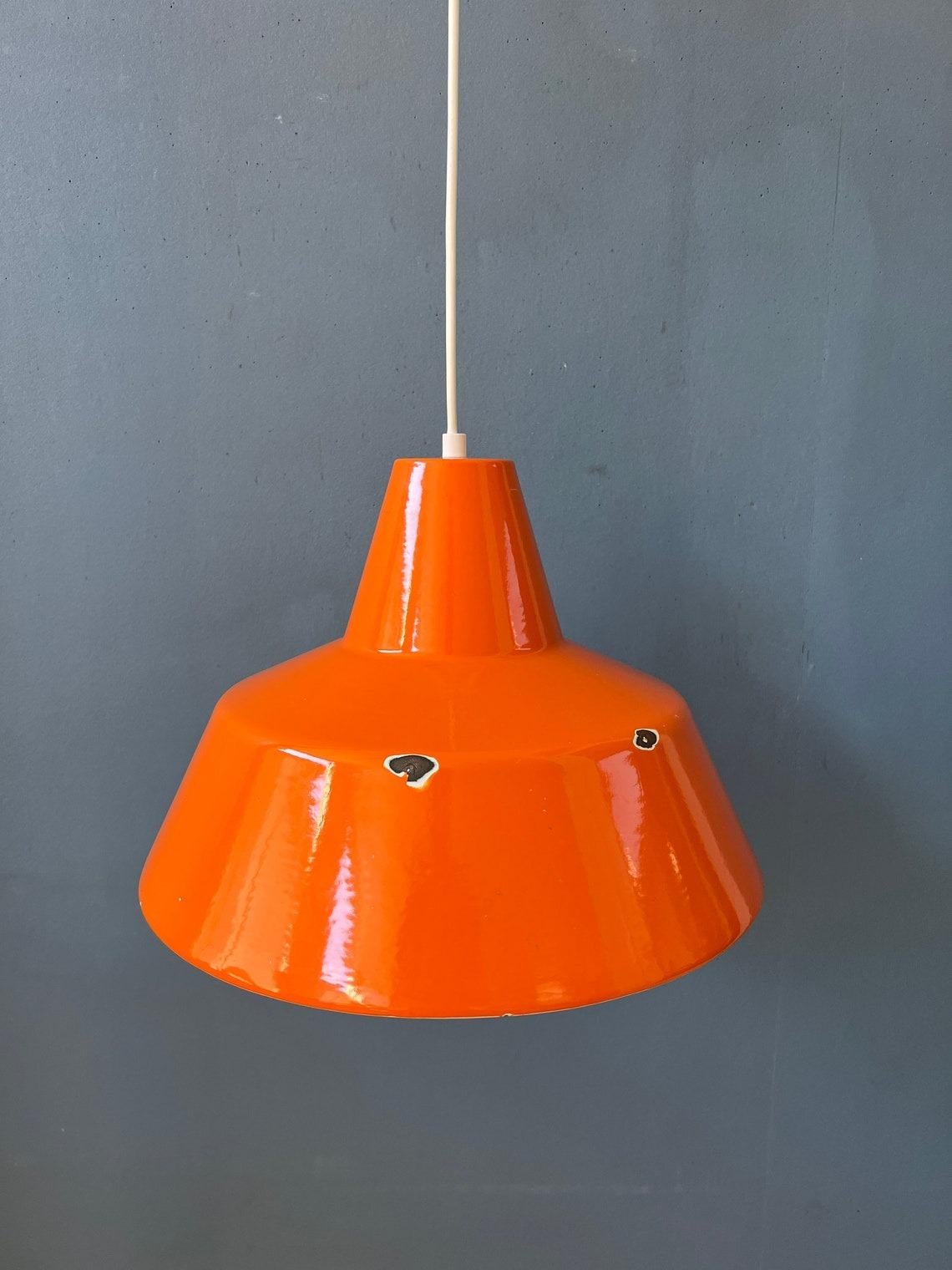 Metal Mid Century Louis Poulsen Style Industrial Pendant Lamp, 1970s For Sale