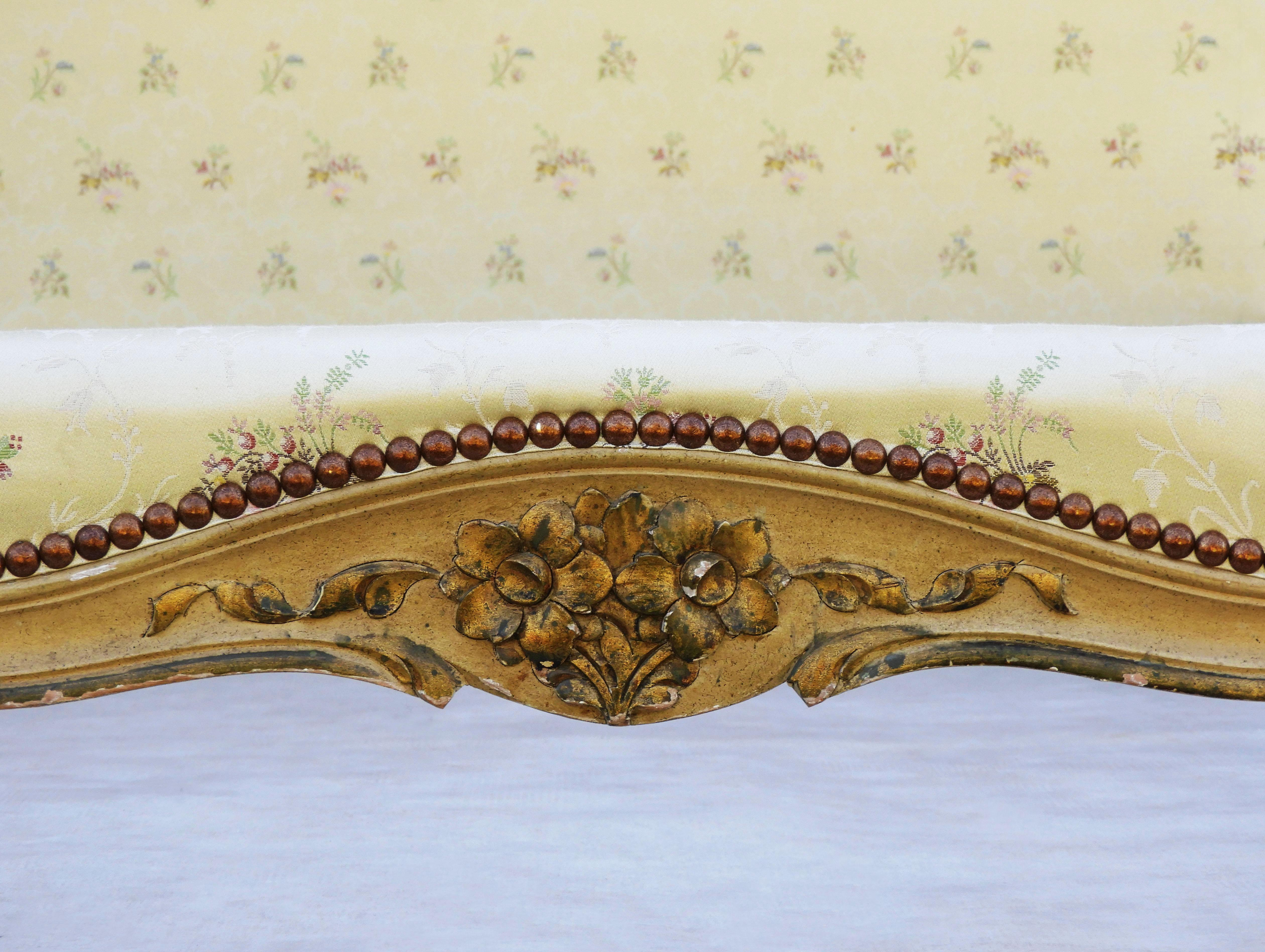 20th Century Mid Century Louis XV Revival Bed c1950s Paris