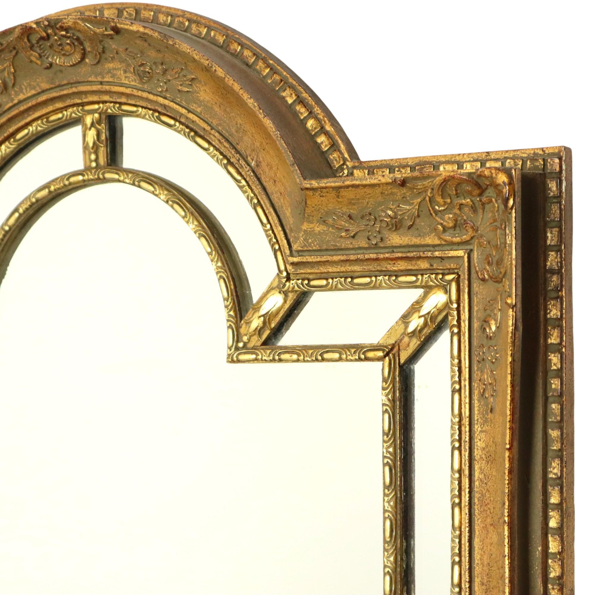 Mid Century Louis XVI Rokoko Stil Spiegel Blattgold La Barge (Belgisch)