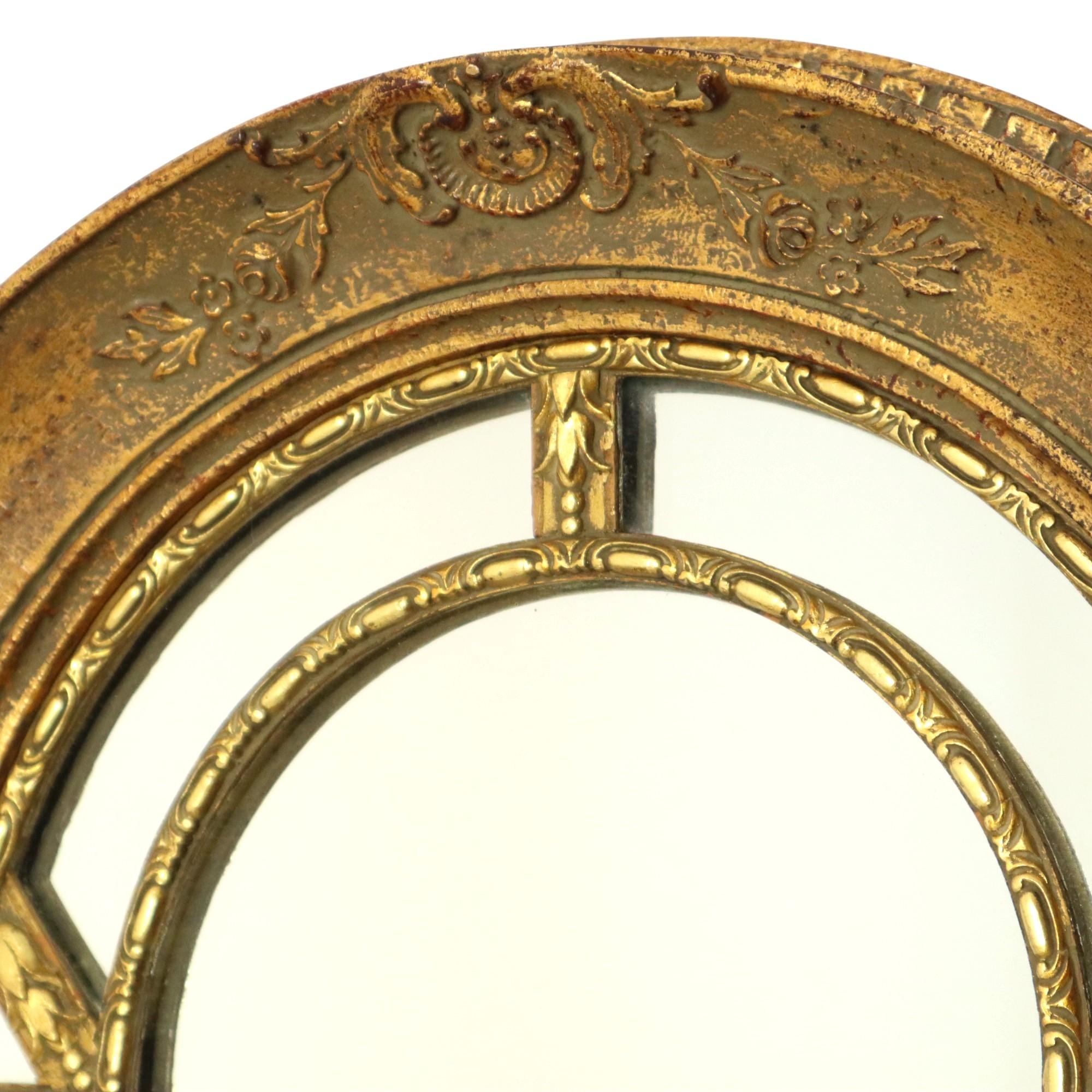 Mid Century Louis XVI Rokoko Stil Spiegel Blattgold La Barge im Zustand „Gut“ in Poperinge, BE