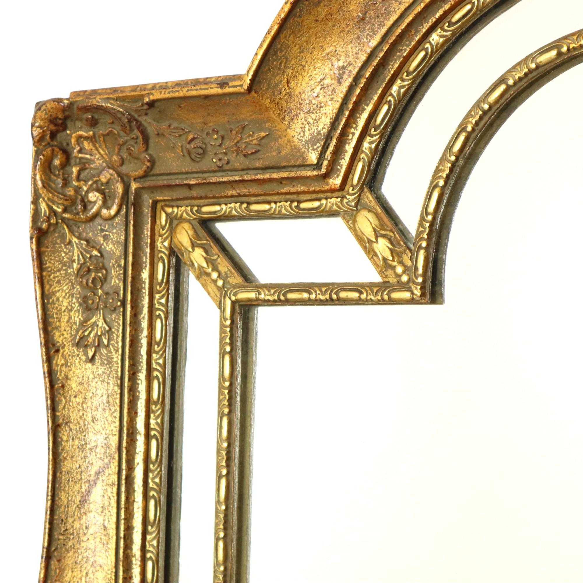 Mid Century Louis XVI Rokoko Stil Spiegel Blattgold La Barge (Mitte des 20. Jahrhunderts)