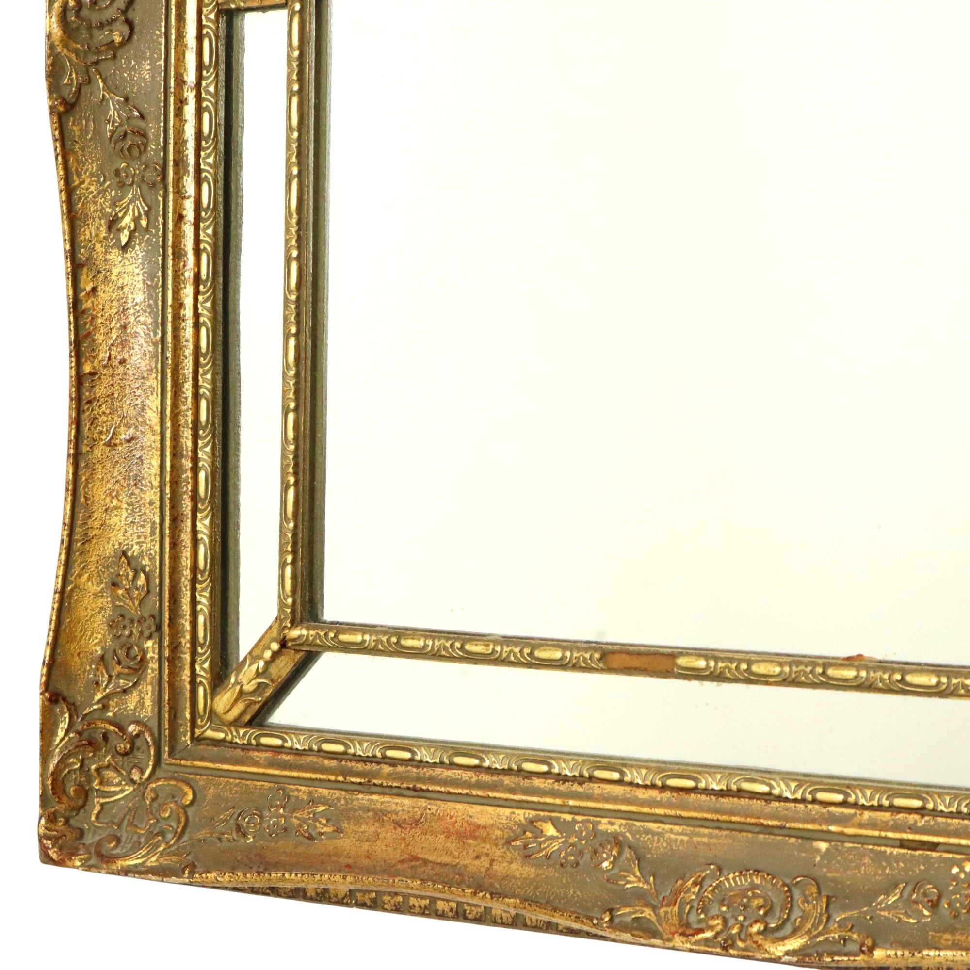 Mid Century Louis XVI Rokoko Stil Spiegel Blattgold La Barge (Glas)