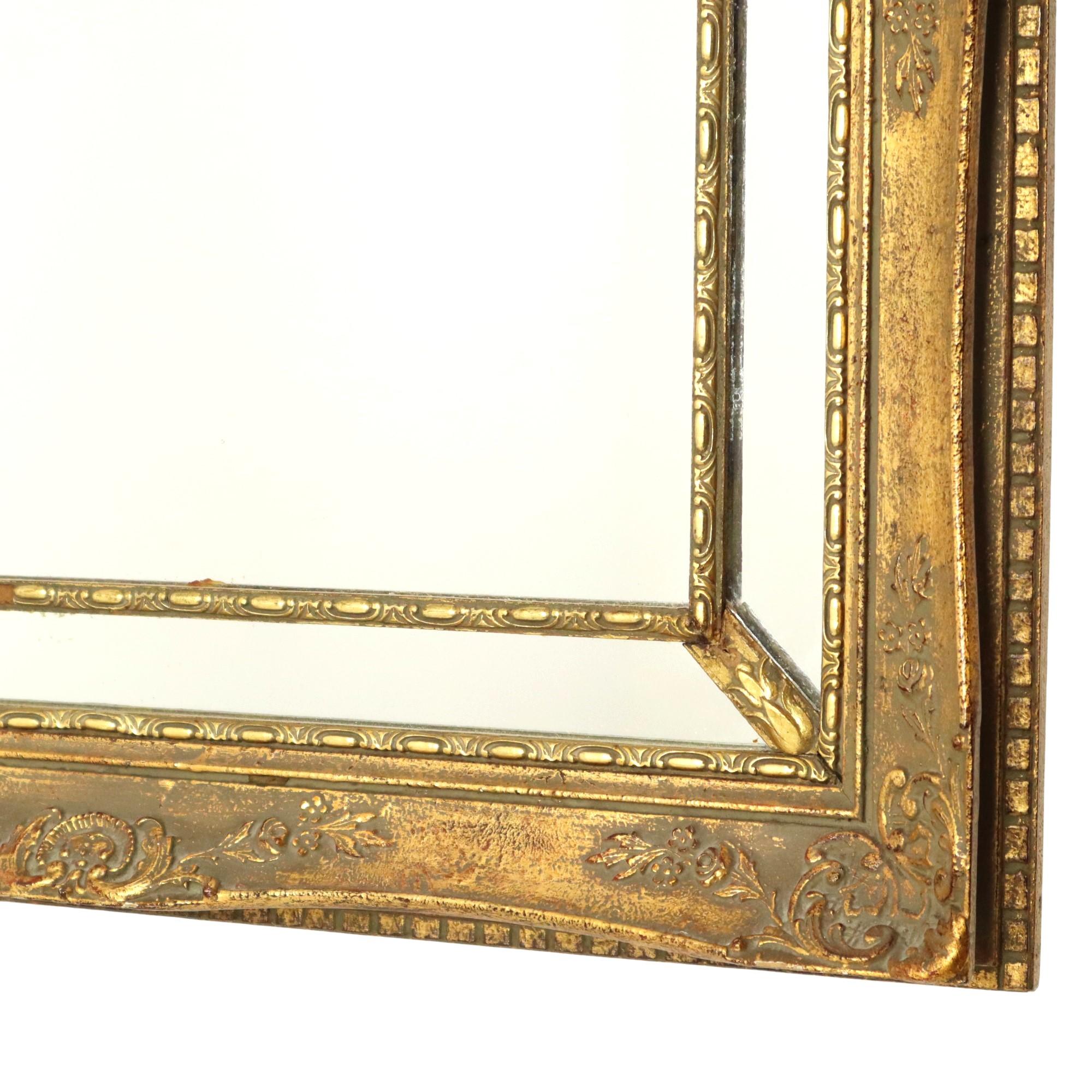 Mid Century Louis XVI Rokoko Stil Spiegel Blattgold La Barge 1