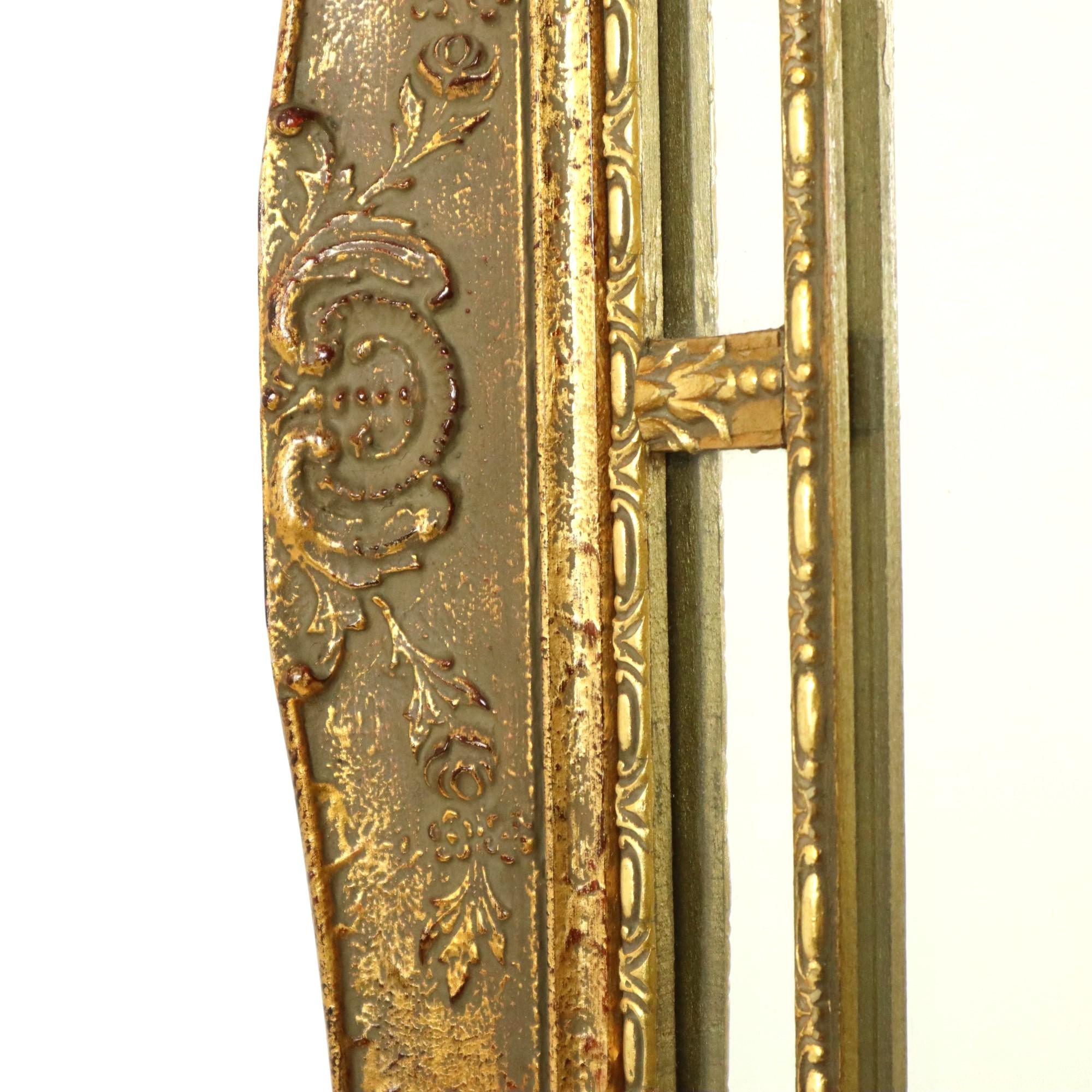 Mid Century Louis XVI Rokoko Stil Spiegel Blattgold La Barge 3