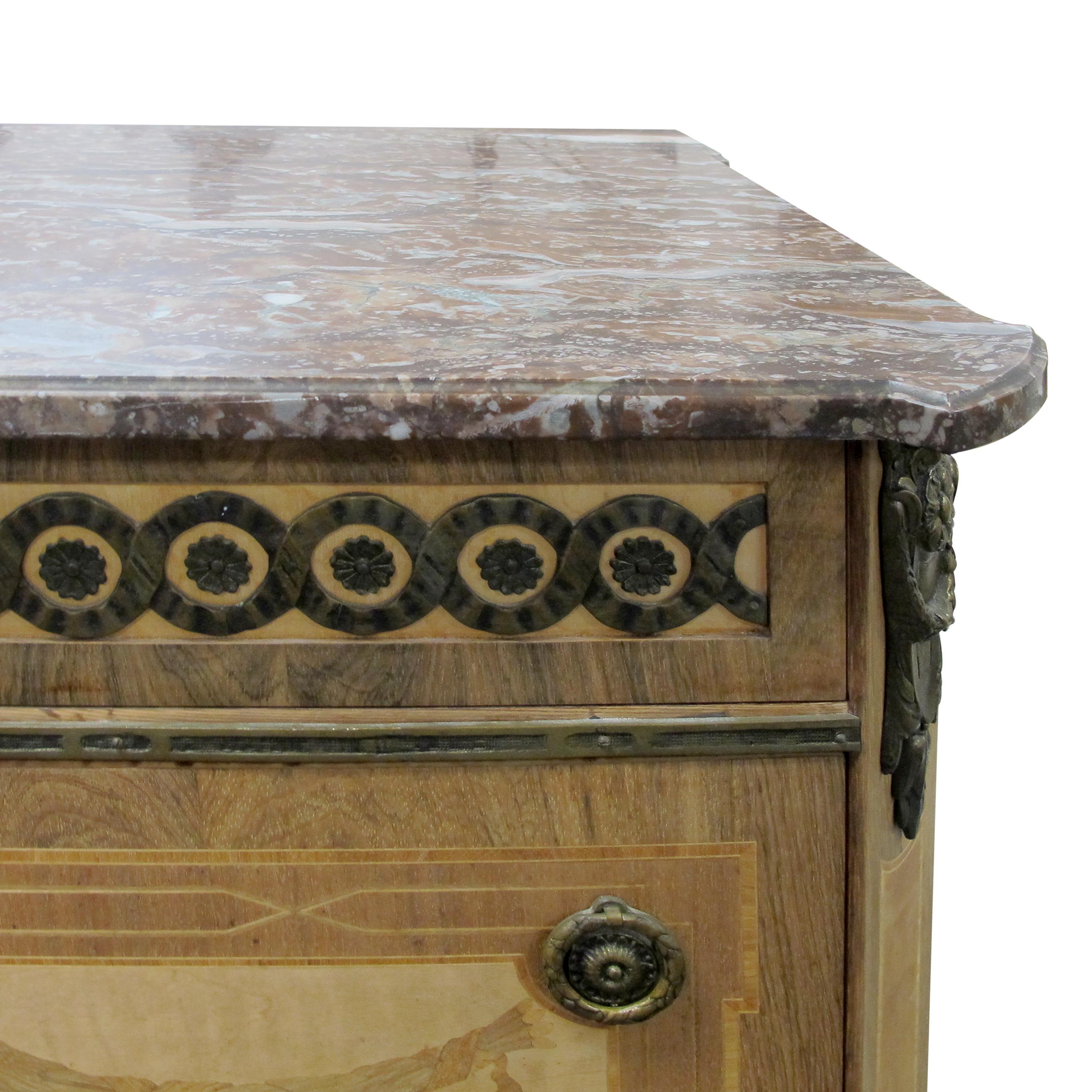 Mid-Century Louis XVI Style Swedish Chests of Drawers/Commodes with Marble Tops 4