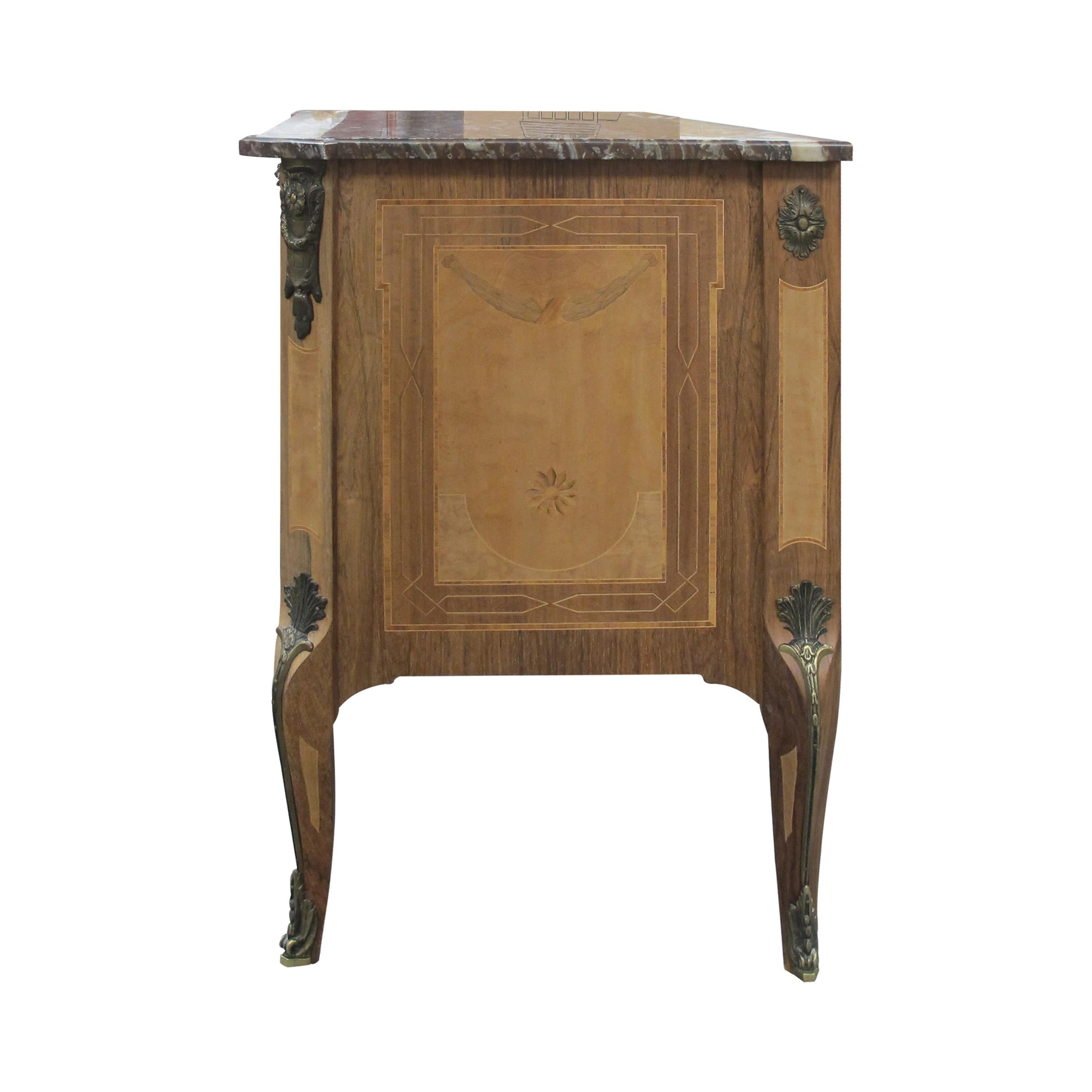 Mid-Century Louis XVI Style Swedish Chests of Drawers/Commodes with Marble Tops In Good Condition In London, GB