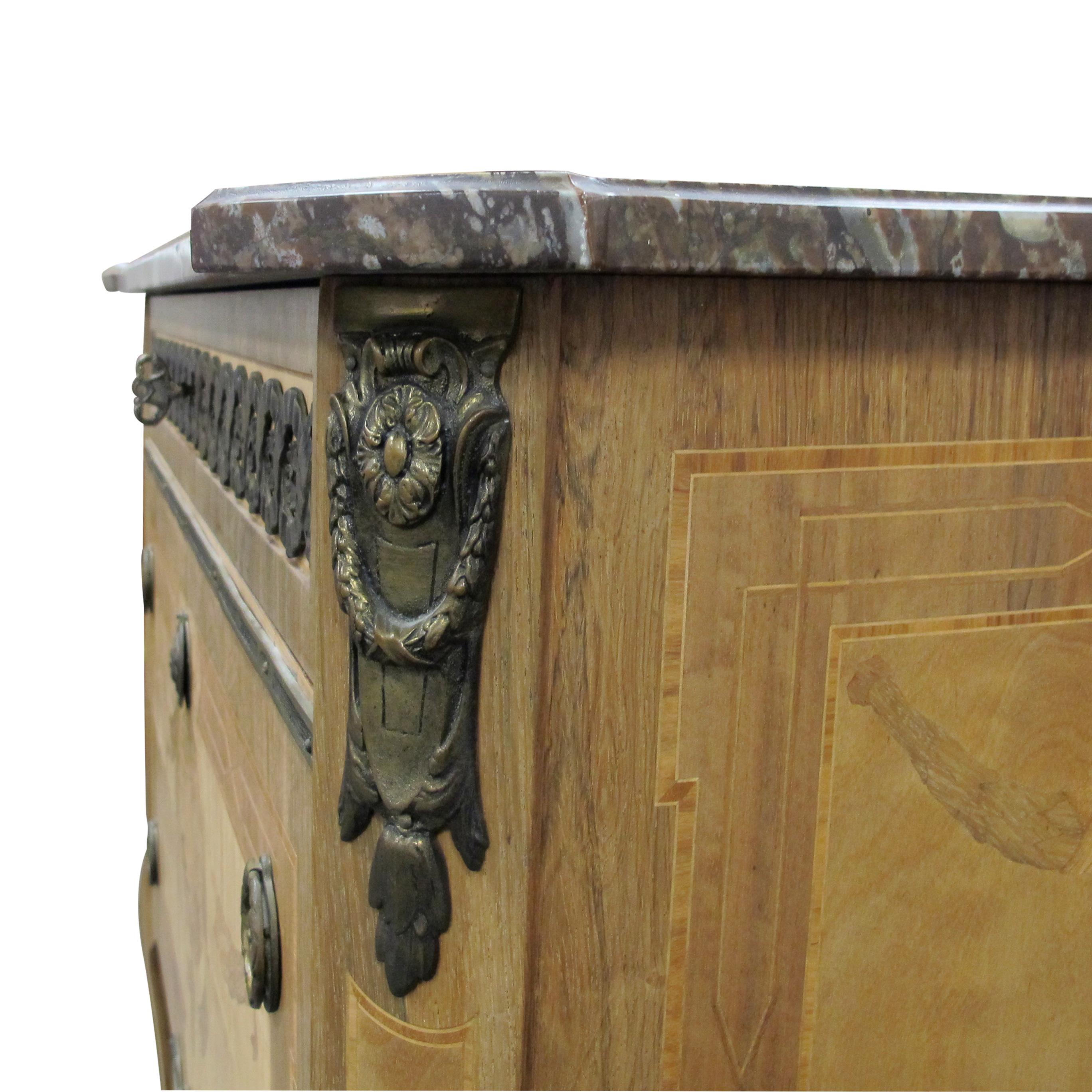 Mid-Century Louis XVI Style Swedish Chests of Drawers/Commodes with Marble Tops 1