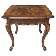 Mid Century Louis XVI Stil Nussbaum Crackled Burl Beistelltisch
