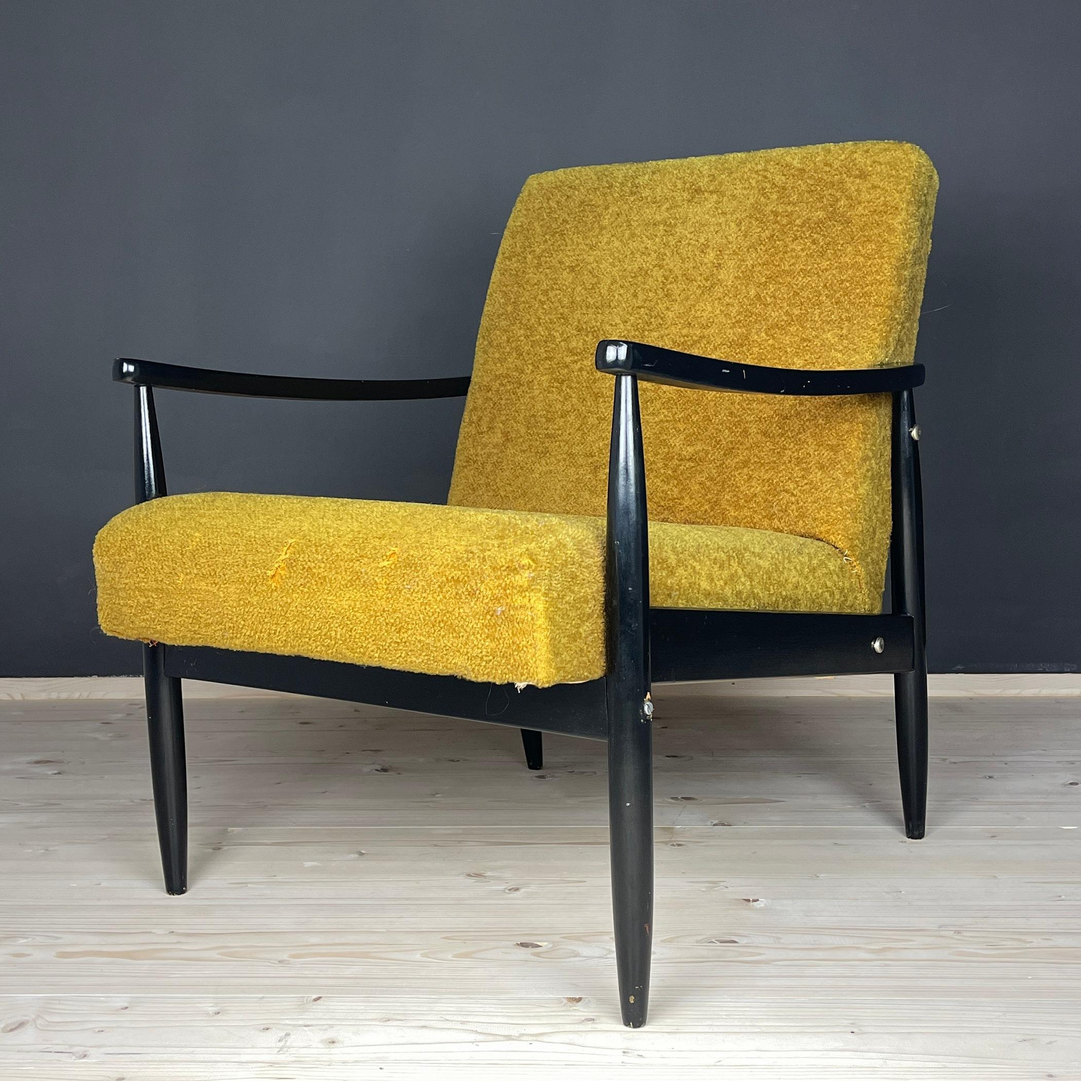 Slovenian Mid-century lounge armchair Yugoslavia 1970s  For Sale