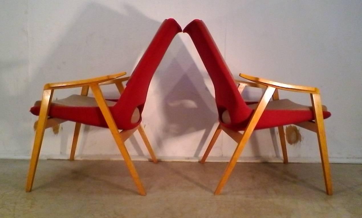 Mid-20th Century Midcentury Lounge Armchairs by Miroslav Navratil, 1960s For Sale