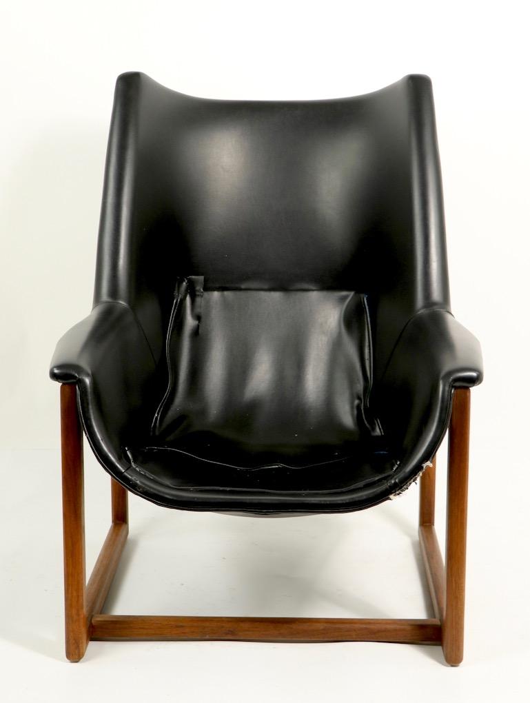 Sedia da salotto del Mid Century dopo la Big Chair di Risom In condizioni buone in vendita a New York, NY