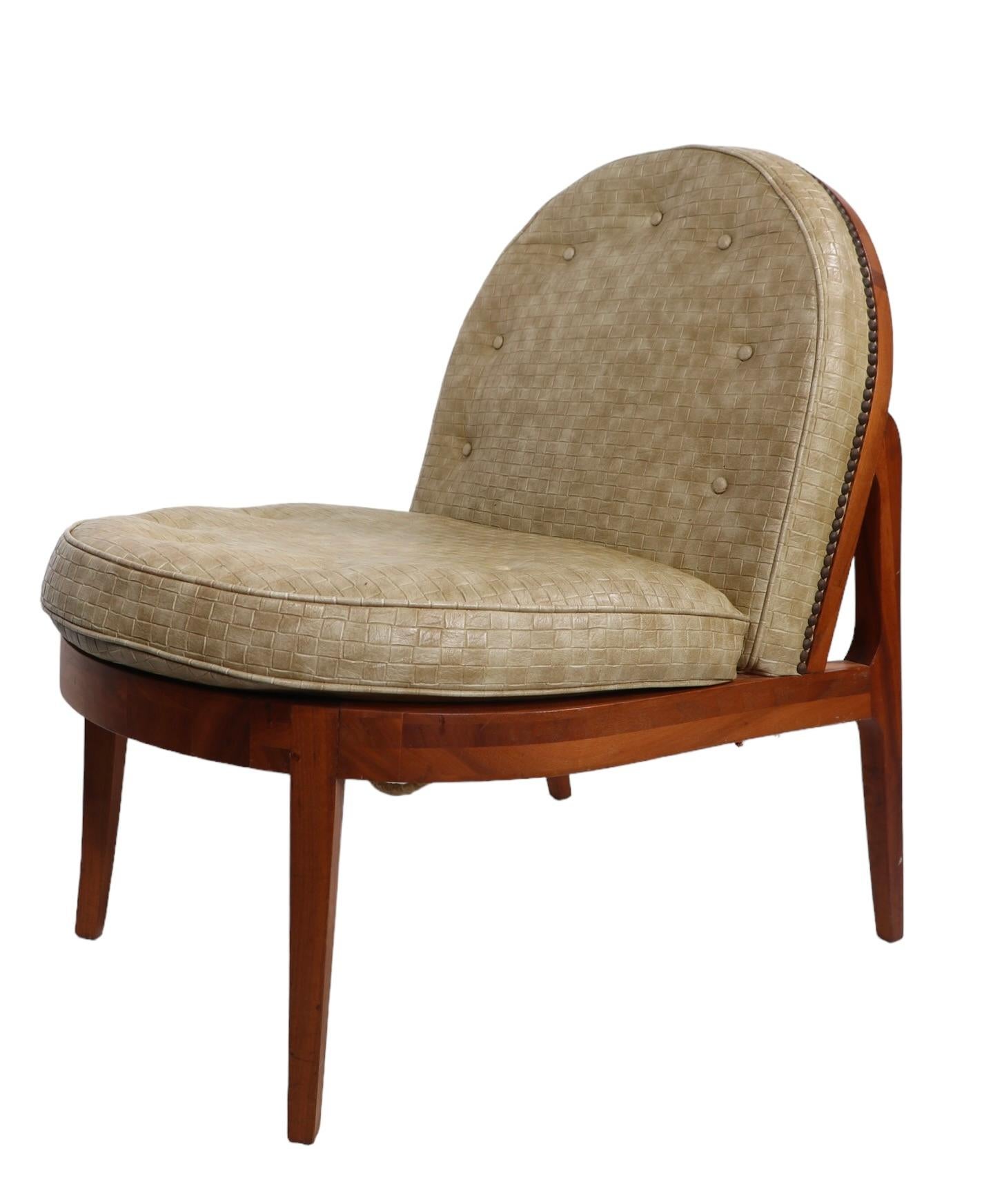 Mid Century Lounge Chair after Wormley c 1950's In Good Condition For Sale In New York, NY