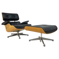 Vintage Mid-Century Lounge Chair and Ottoman by Charles & Ray Eames for Herman Miller
