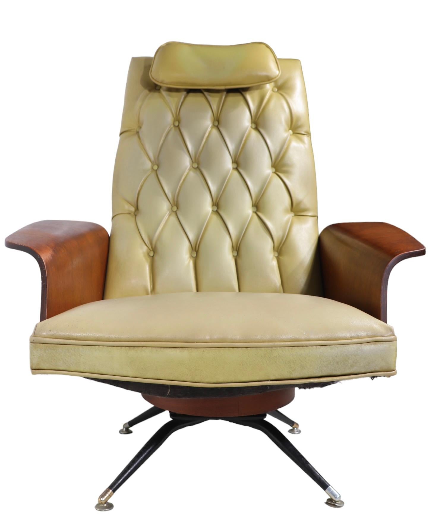 Mid Century Lounge Chair und Ottoman von Murphy Miller für Plycraft um 1950 im Angebot 3