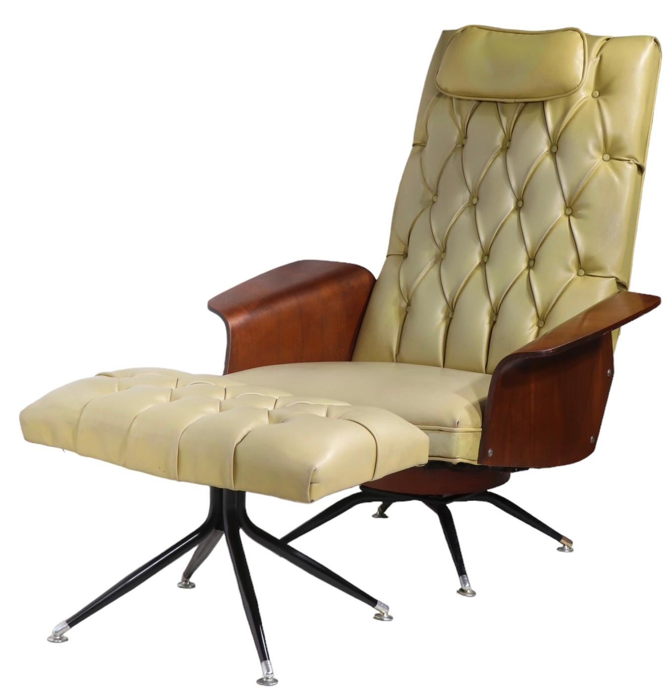 Mid Century Lounge Chair und Ottoman von Murphy Miller für Plycraft um 1950 im Zustand „Gut“ im Angebot in New York, NY