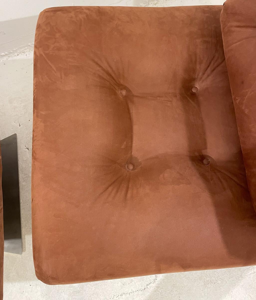 Late 20th Century Mid-Century Lounge Chair and Ottoman Model 'Alta' by Oscar Niemeyer