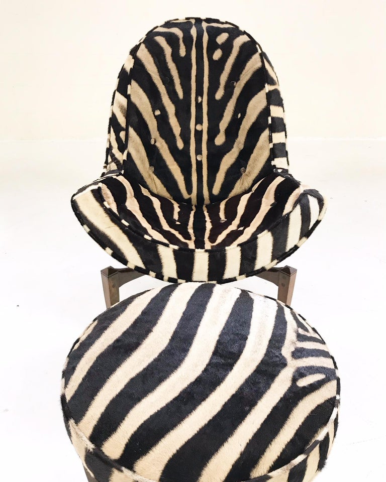 MidCentury Lounge Chair and Ottoman Restored and Reupholstered in