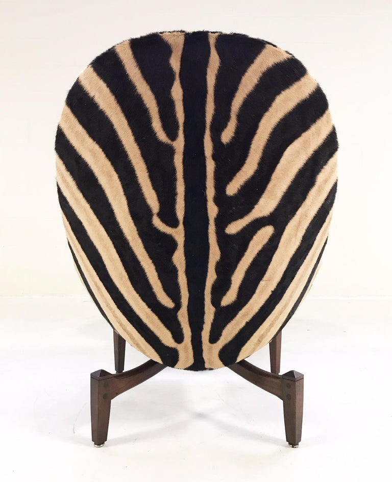 MidCentury Lounge Chair and Ottoman Restored and Reupholstered in