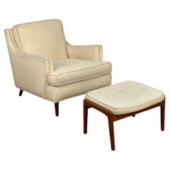 Midcentury Lounge Chair and Ottoman, Sold as Chair +Ottoman Set