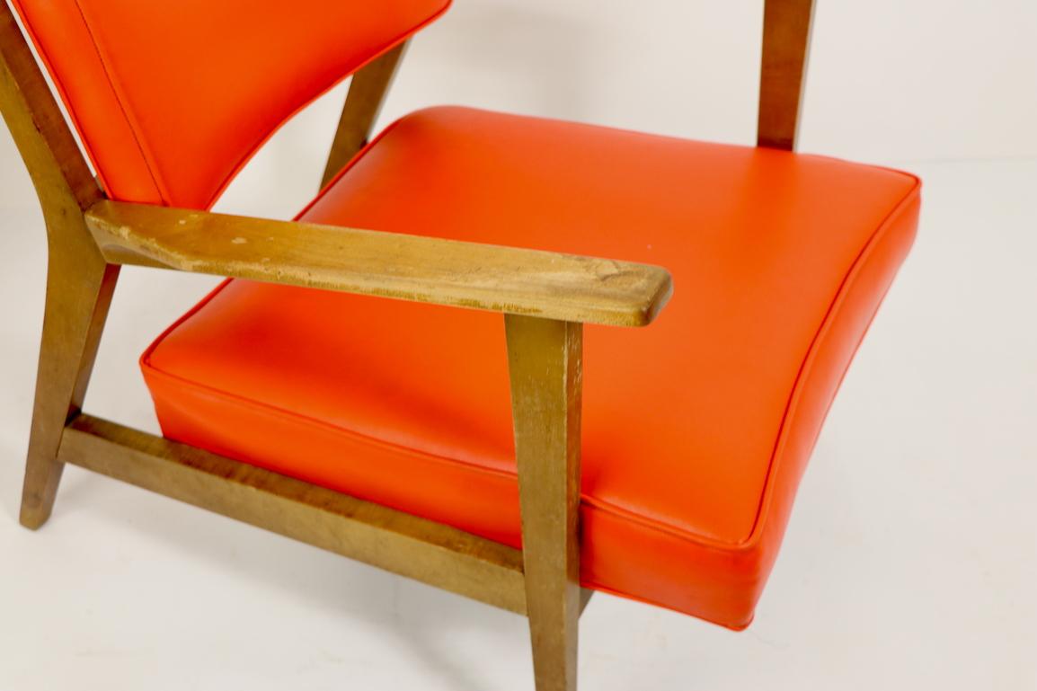 Mid-Century Modern Mid Century Lounge Chair Attributed to Gunlocke after Risom For Sale