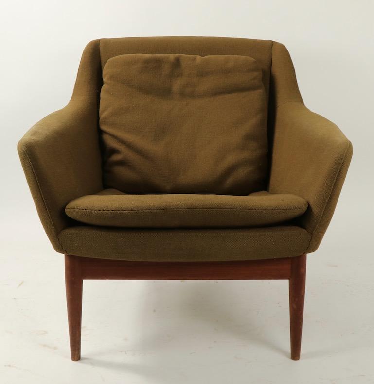 Norwegian Mid Century  Lounge Chair by Gerhard Berg for LK Hjelle Norway