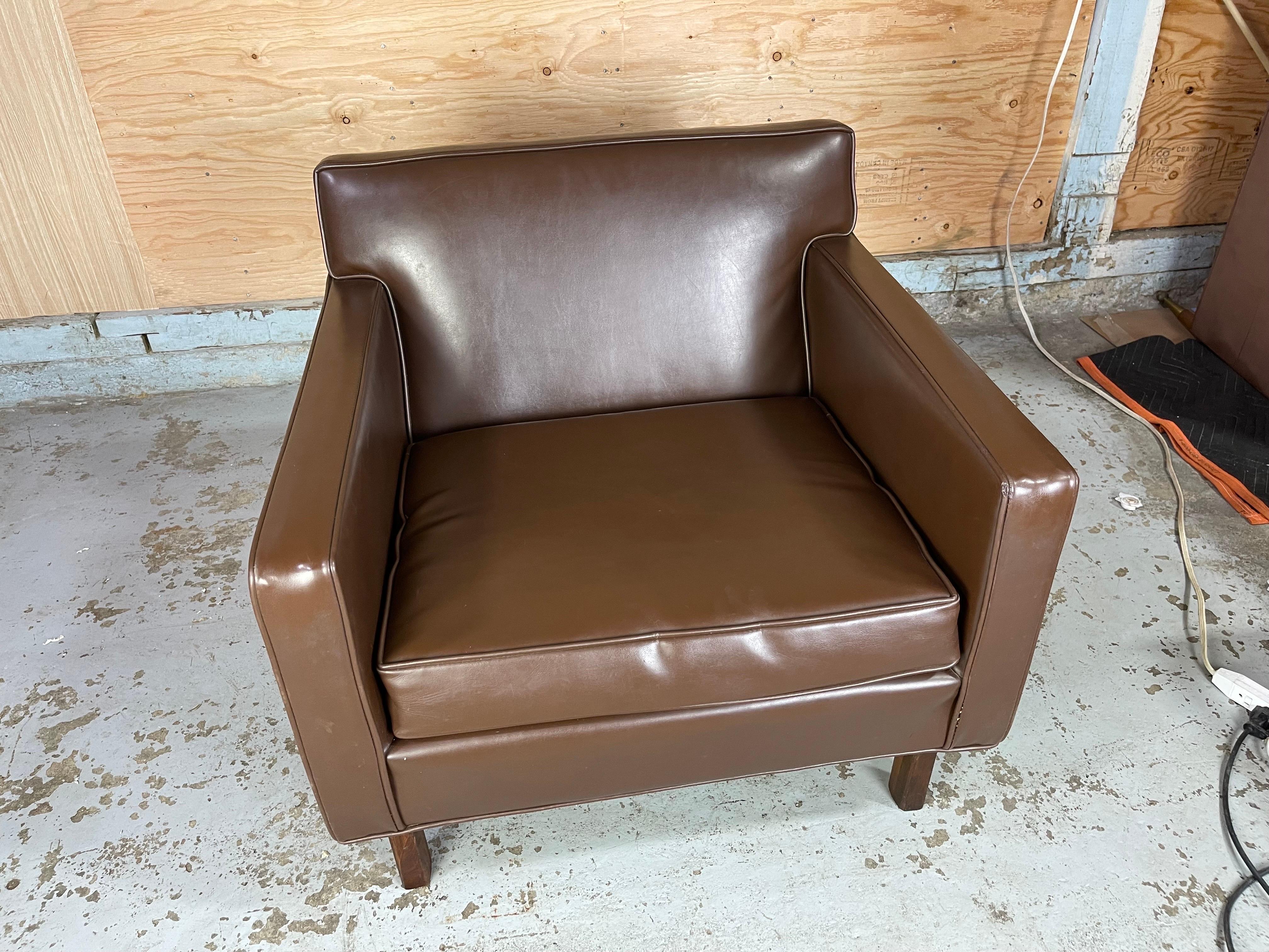 Mid Century Lounge Chair after Jens Risom In Fair Condition In Framingham, MA